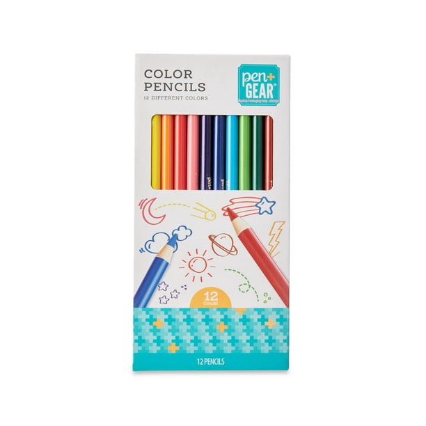 Pen + Gear Classic Colored Pencils, 12 Count, Assorted Colors - Walmart.com
