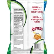 Ruffles Potato Chips Queso Cheese Flavored Snack Chips, Snacks, Large Bag 8 Ounce Bag