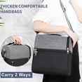 thumbnail image 5 of Dmlowu Insulated Lunch Bag, 2 Compartment Food Cooler Bag with Adjustable Crossbody Shoulder Strap, Large Capacity Lunch Box for Women Men Work Office Picnic, 5 of 6