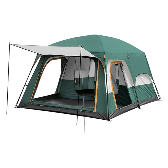 Waterproof Camping Family Tent Easy Setup Room Divider Camping Family Tent UV Protected Tent Outdoor Camping Large Tent Green