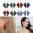 thumbnail image 1 of Pendientes colgantes con alas Yashi accesorios de joyería para mujer material de cuero, 1 of 5