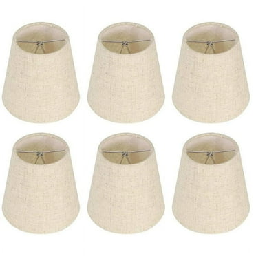 Small Lamp Shade Clip on Bulb Set of 6 for Candelabra Bulbs, Fabric Lampshade Table Chandelier Wall