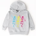 thumbnail image 4 of Three Skeletons Dancing Neon - Toddler Hoodie, 4 of 8