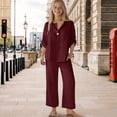thumbnail image 5 of Mercatoo Cotton Linen Sets for Girls 2 Piece Button Blouse 𝐃ressy Tops and Wide Leg Pants Summer Shirts Teens Casual Beach Clothes, 5 of 9