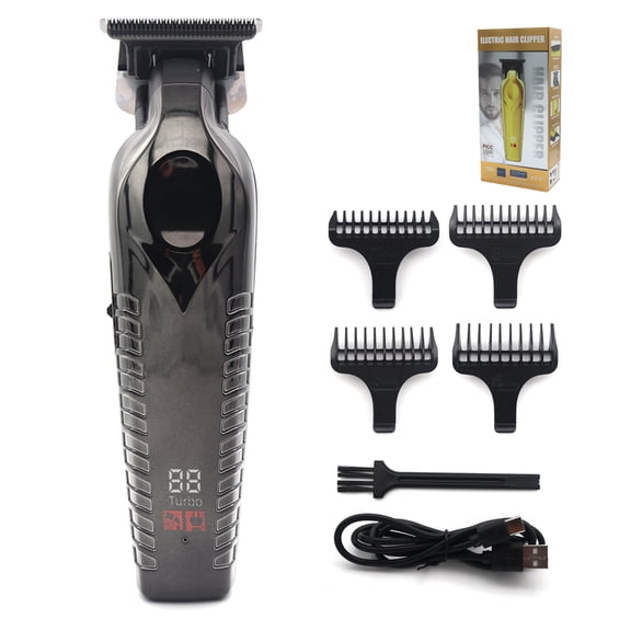 Totoro Hero Hair Trimmer for Men Zero Gapped DLC TBlade Oil Head LED Display Low Noise Cordless Professional Hair Clipper Finishing Machine