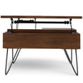 thumbnail image 6 of JERFIT Lift Top Coffee Table with Storage, Industrial Walnut Cocktail Table with Hairpin Legs, Square Wood and Metal Living Room Center Table, 6 of 8