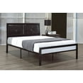 thumbnail image 1 of Metal Bed with Padded Fabric Headboard, 1 of 1