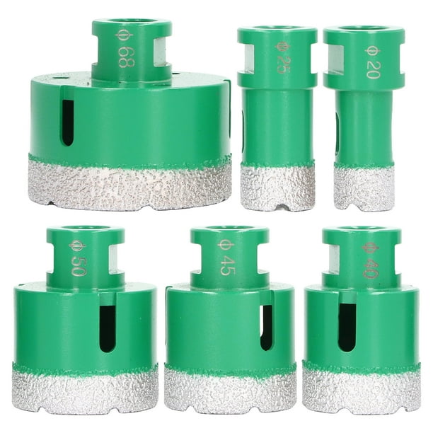 Angle Grinder Hole Saw 6PCS Diamond Hole Saw Diamond Hole Saw Brazed Diamond Drill Bit Built for Professionals