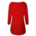 thumbnail image 4 of Black·Friday·Deals Clearance asdoklhq Womens Plus Size Tops Clearance,Womens Casual O-neck Solid Long Sleeve Jumper Sweaters Blouse Tops, 4 of 7
