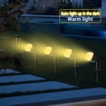 thumbnail image 5 of Gecau Solar Spot Lights Solar Charging, 38 LEDs IP65 Waterproof Landscape Lighting, Dark Sensing Auto On/Off Wall Mount or Ground Stake, Yard Patio Pathway(Warm light), 5 of 5
