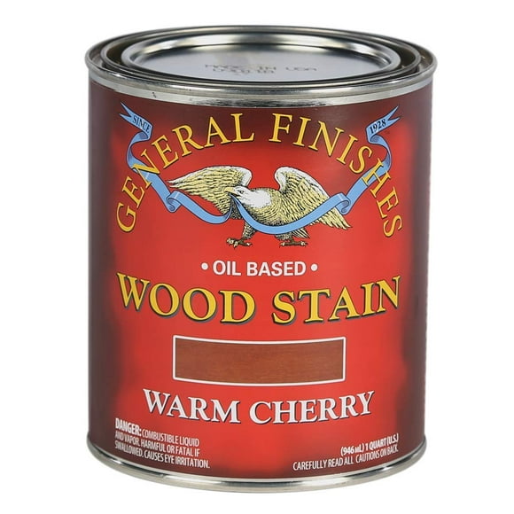General Finishes Oil Based Penetrating Wood Stain, 1 Quart, Warm Cherry
