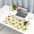 thumbnail image 5 of Bingfone Vintage White Polka Dot Sunflower Large Gaming Mouse Pad,Extended Desk Mousepad with Stitched Edges,Non-Slip Base,Water Resist Keyboard Pad for Gamer, Office & Home, 29.5 x 16 in, 5 of 6