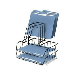 Wire Double Tray with Step File Sorter, 8 Sections, Letter Size Files, 13.88 Wire Double Tray with Step File Sorter, 8 Sections, Letter Size Files, 13.88