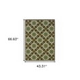 thumbnail image 3 of 4' X 6' Brown Floral Stain Resistant Indoor Outdoor Area Rug, 3 of 6