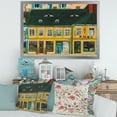 thumbnail image 3 of Designart 'Abstract Yellow Facade of Houses In Street In Paris' French Country Framed Art Print, 3 of 4