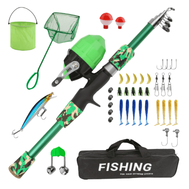 Fishing Gear Kit for All Skill Portable Freshwater Saltwater Angler