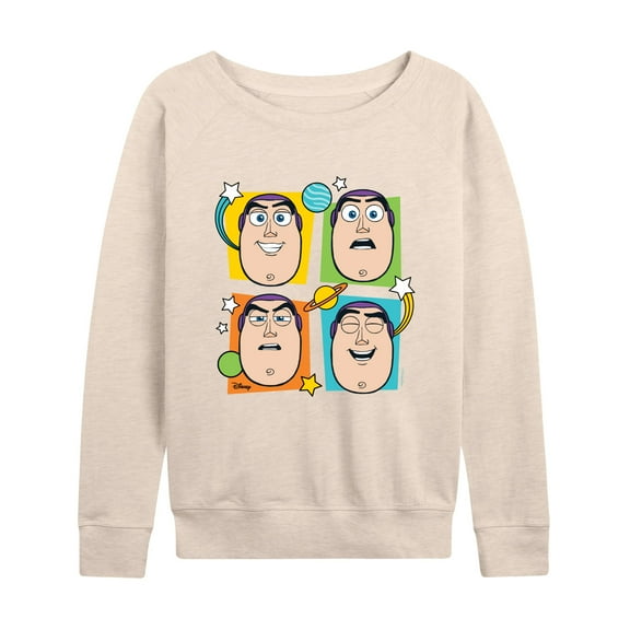 Toy Story 4 - Buzz Grid - Women's Lightweight French Terry Long Sleeve Shirt