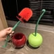 thumbnail image 3 of Juego de cepillos de baño con base en forma de cereza, mango ergonómico antideslizante, colores brillantes, cepillo de limpieza para baño, 3 of 8