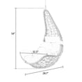 thumbnail image 7 of Ulax Furniture Wicker Teardrop Hanging Basket Chair with Steel Chains and Soft Cushion, Beige, 7 of 7