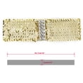thumbnail image 3 of Señoras Lentejuelas Decoración Metal Hebillas Interlooking Cinturón Elástico 2 * oro Fit Waist Girth:19.68"/50cm to 29.52"/75cm, 3 of 4
