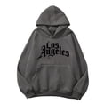 thumbnail image 1 of Sentmoon Essentials Hoodies for Women Solid Color with Pockets Womens Sweatshirt,Oversized Trendy Long Sleeve Crew Neck Sweaters for Women Tops for Women Up to 50% Off Dark Gray M, 1 of 3