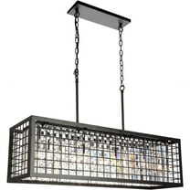 CWI Lighting Meghna 4 Light Down Farmhouse Metal Chandelier in Brown