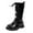 Black, variant on FYEGRE Girls Snow Boots Water-Resistant Outdoor Warm Cozy Anti- Mid Calf Winter Shoes for Little/Big Kids White 4-4.5 Years