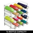 thumbnail image 6 of mDesign Plastic Free-Standing Stackable 4 Bottle Storage Rack - 4 Pack , Clear, 6 of 9