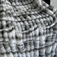 thumbnail image 2 of Plutus Off White Sherpa Faux Fur Luxury Throw Blanket, 2 of 3