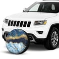 thumbnail image 2 of Kdxio Blue Marble Gold Foil And Glitter Decor for Tire Cover Wheel Protectors Tyre Covers Weatherproof Wheel Covers Universal Fit for Trailer Rv SUV Truck Camper Travel Trailers 17 inch, 2 of 8