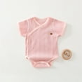 thumbnail image 2 of LIIPEE Boys Onesie Summer Casual Short Sleeve Bodysuit Toddler Stylish Daily One-Pieces,Pink,0-1 Months, 2 of 3