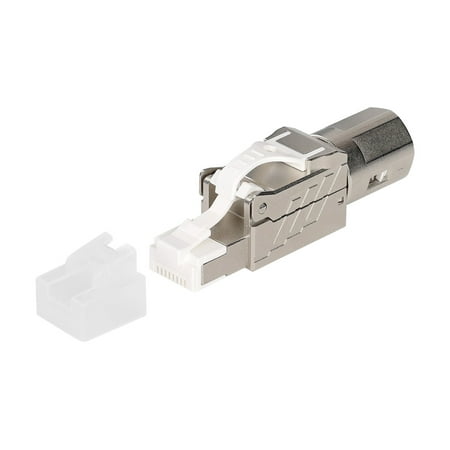 UPC: 0889028059036 | Monoprice Cat7 or Cat6A RJ-45 Field Connection Modular Plug | Shielded  for 23/24AWG Installation Cable  10 pack – Entegrade Series