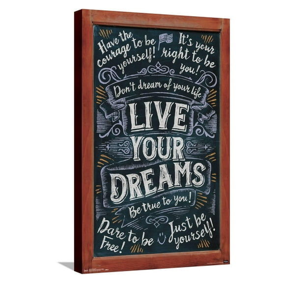 Live Your Dreams Canvas Wall Poster, 14.725" x 22.375"