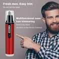 thumbnail image 3 of Graflsoa YD-111 Multi-Purpose Electric Trimmer for Nose, Ear Hair & Eyebrows - Portable, Waterproof, Stainless Steel Blade, Red, 3 of 7