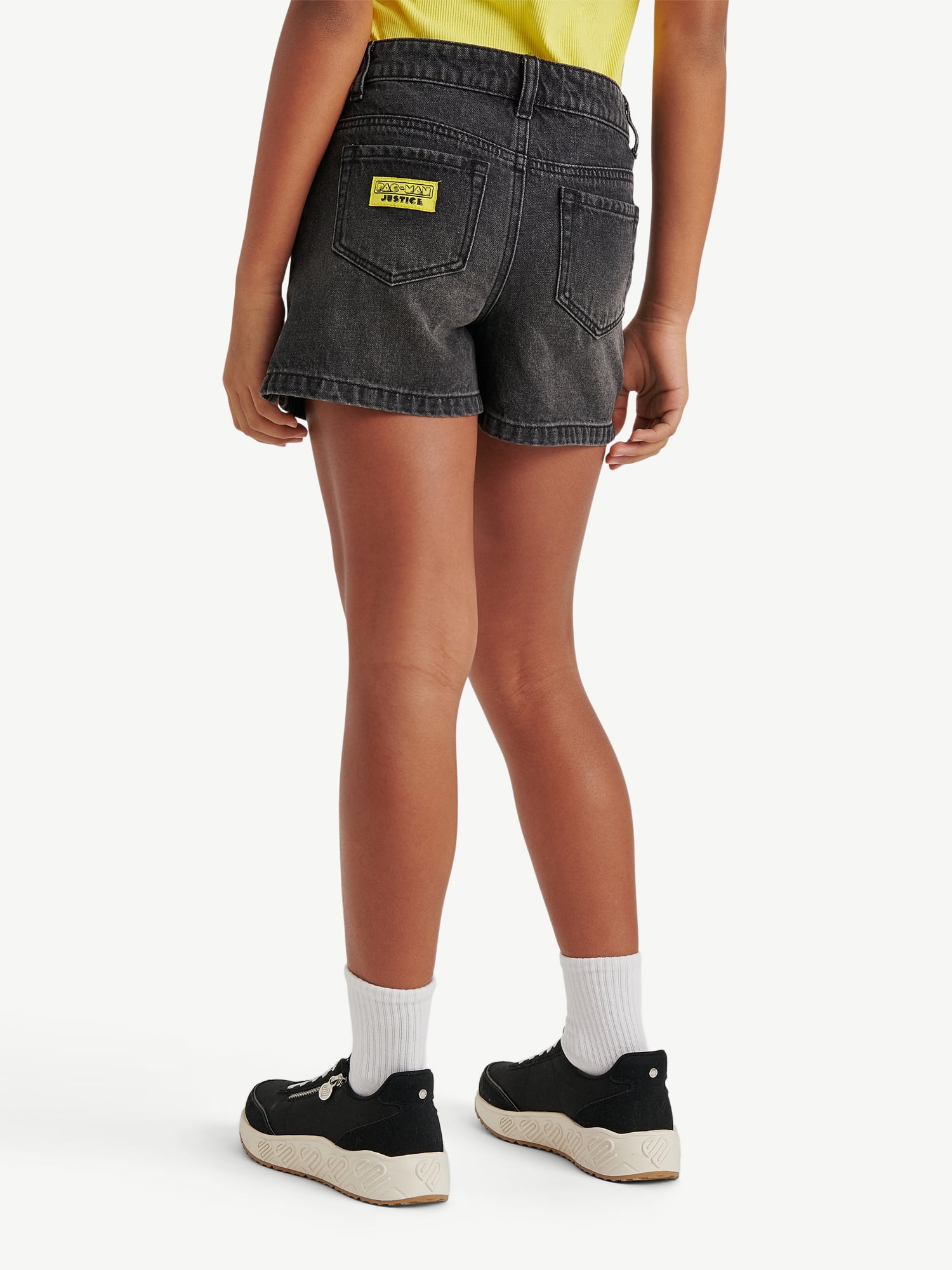 Justice Girls PAC-MAN Embellished Denim Short, Sizes 6-18, Slim & Plus