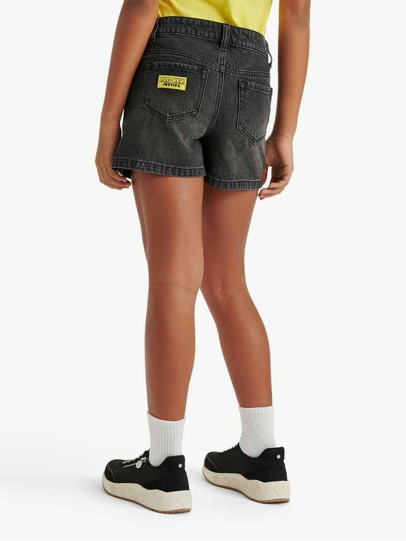 Short En Jean Fille Justice – Violet à Pois, Taille 6, Coupe Régulière, Sans étiquette