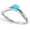 Blue, variant on Andrea Jewelers Sterling Silver Chevron Pink Enamel Adjustable Toe Band Ring