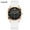 Black Dial_White band, variant on EXPLOJOY Stylish Silicone Band Watch – Big Dial, Quartz Movement & Water Resistance