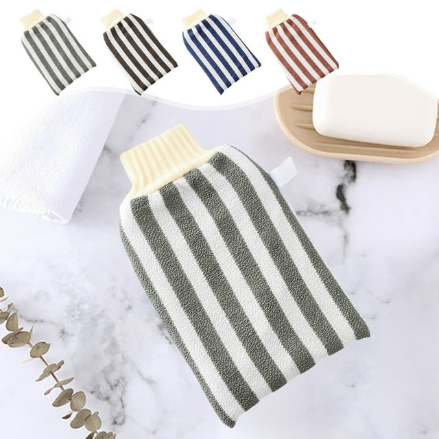 Usloyux Gant de Bain Exfoliant à Moins de 5 $, Gant de Lavage pour le Dos, Gant de Loofah Rond pour Gommage Corporel, Gant de Douche Réutilisable pour Soins de la Peau