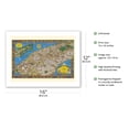 thumbnail image 2 of Wondrous Isle of Manhattan New York - Vintage Pictorial Map by Charles Vernon Farrow c.1929 - Bamboo Fine Art 290gsm Paper (Unframed) 12x16in, 2 of 4