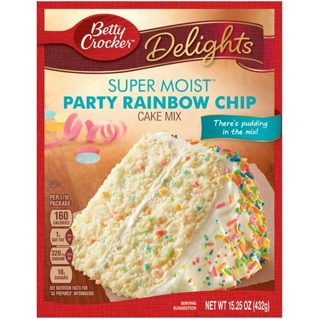 Betty Crocker Super Moist Cake Mix Party Rainbow Chip Betty Crocker Super Moist Cake Mix Party Rainbow Chip
