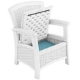 thumbnail image 2 of Suncast Éléments BMCC1800W Résine Chaise Club Design en Osier avec Rangement, Blanc, 2 of 5