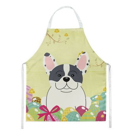 

Carolines Treasures BB6011APRON Easter Eggs French Bulldog Piebald Apron Large multicolor