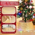 thumbnail image 7 of Gynky Christmas Tree Collar Christmas Tree Skirts Christmas Tree Stand Collar Basket Round Base Cover Shiny Glitter 23.6 inch Gold, 7 of 7
