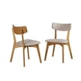 thumbnail image 7 of Noble House Abigail Indoor Mid Century Modern Fabric Dining Chairs, Light Beige, 7 of 7