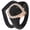 Black & Rose Gold, variant on Pear Silicone Ring with Metal Frame and Stones - 2 Rings Set