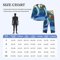 thumbnail image 4 of Disketp Stained Glass Ocean Wave Mens Pajama Set, Soft Warm Long Sleeve Sleepwear, Cozy Button-Down Pjs for Men-X-Large, 4 of 7
