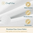 thumbnail image 5 of ComfiTime Fabric Shower Curtain with Hooks – 210 GSM Heavy-Duty Faux Linen Hotel Luxury Cloth Bathroom Curtain, Weighted Hem, Water-Repellent, Mold-Resistant, Machine-Washable, 72 x 72 in, White, 5 of 13