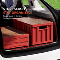 thumbnail image 4 of ZHUYZ Camping Storage Box, 50L Foldable Bin with Pine Wood Lid, Collapsible Folding Crate Easy to Disassemble Plastic Storage Crates for Outdoor Activities, Camping, Car Trunk, Navy Blue, 4 of 6