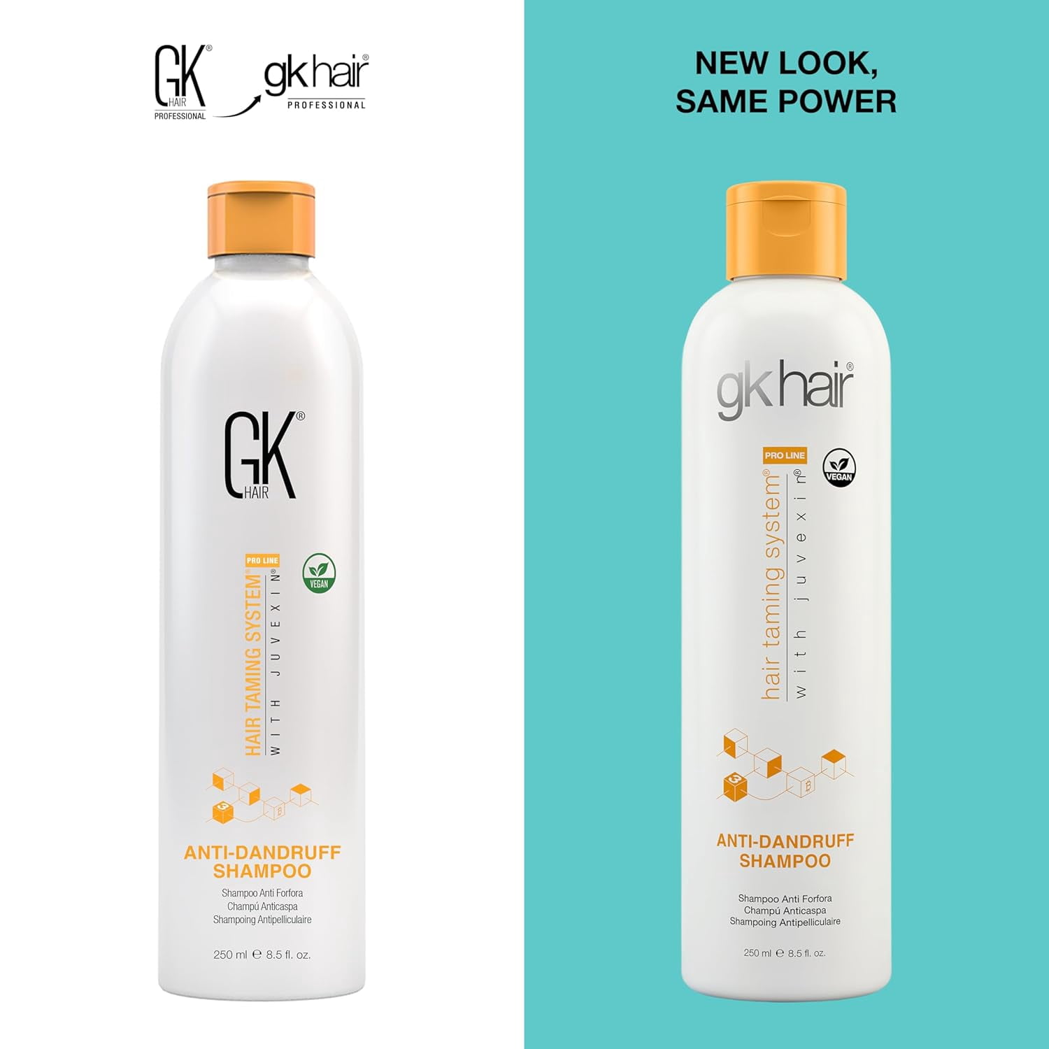 GK HAIR Anti-Dandruff Shampoo Leaving Your Scalp Refreshed and Hair Soft, Smooth – Sulfate-Free Shampoo for Dry Damaged Hair for Men and Women 8.5 Fl Oz